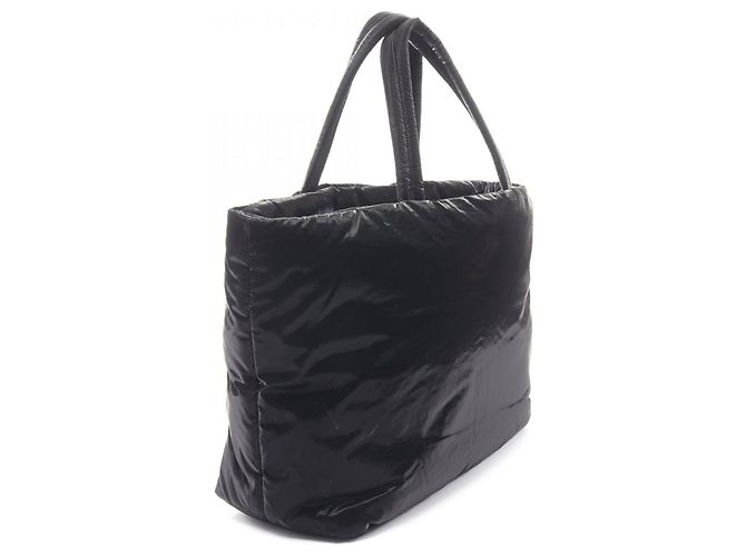 Autre Marque Yves Saint Laurent Paris Wide Puffer Tote Bag Schwarz - Ansicht 2