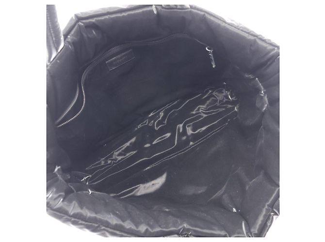 Autre Marque Yves Saint Laurent Paris Wide Puffer Tote Bag Schwarz - Ansicht 3