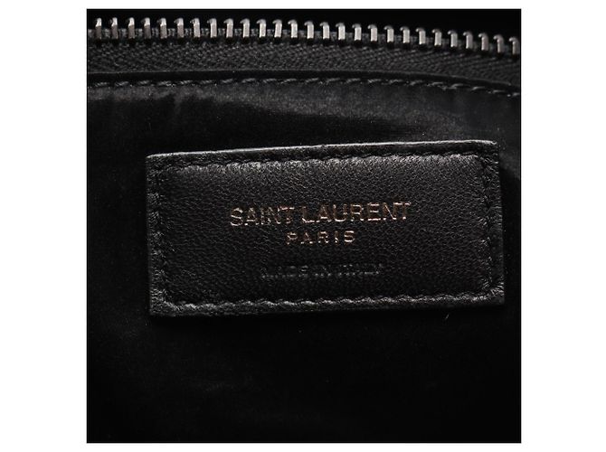 Autre Marque Yves Saint Laurent Paris Wide Puffer Tote Bag Schwarz - Ansicht 4