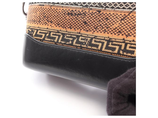 Borsa Chanel Gabrielle de Small Hobo Nero Multicolore Arancione - vista 7