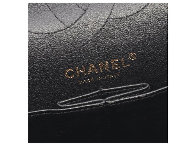 Borsa a tracolla Chanel 2.55 Matelassé Double Flap Nero - vista 4
