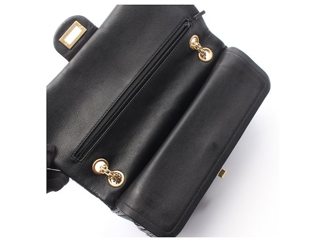 Borsa a tracolla Chanel 2.55 Matelassé Double Flap Nero - vista 6