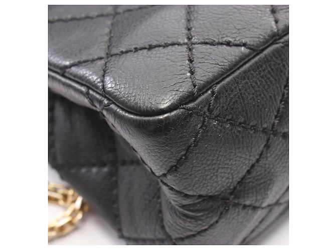 Borsa a tracolla Chanel 2.55 Matelassé Double Flap Nero - vista 7