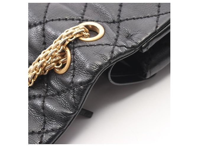 Borsa a tracolla Chanel 2.55 Matelassé Double Flap Nero - vista 8