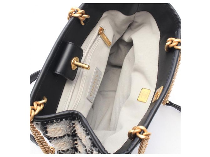Borsa bucket Chanel Coco Mark Marrone Nero Multicolore - vista 3