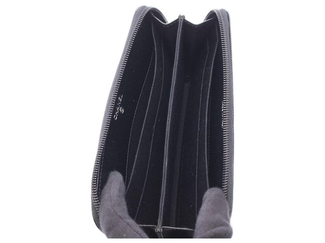 Portafoglio lungo rotondo Chanel Coco Mark Nero - vista 3