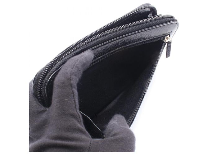 Portafoglio lungo rotondo Chanel Coco Mark Nero - vista 4