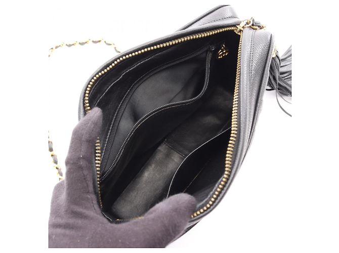 Timeless Borsa a tracolla Chanel Diamond Stitch Coco Mark Nero - vista 3