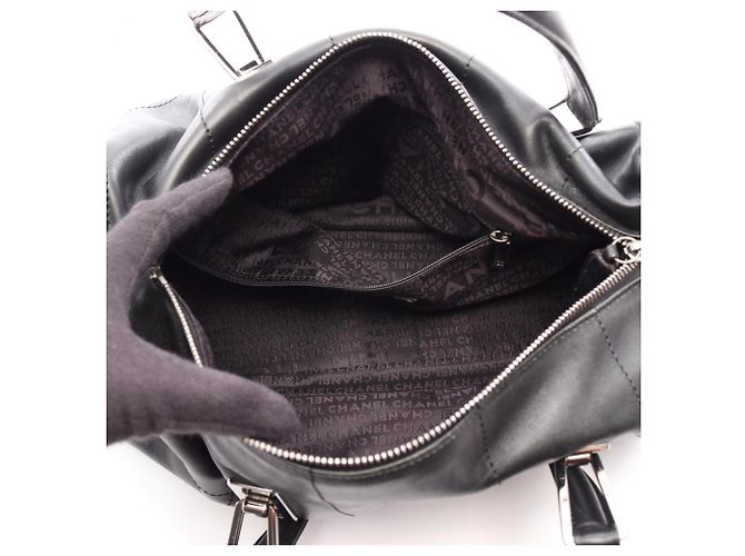 Borsa Chanel Chocolate Bar Nero - vista 3