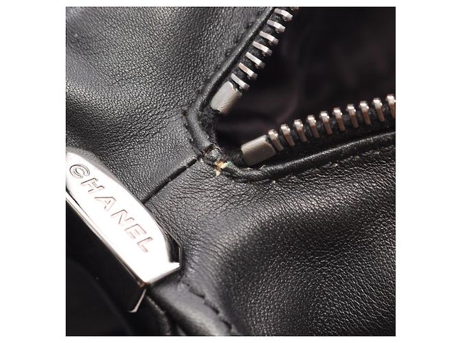 Borsa Chanel Chocolate Bar Nero - vista 6