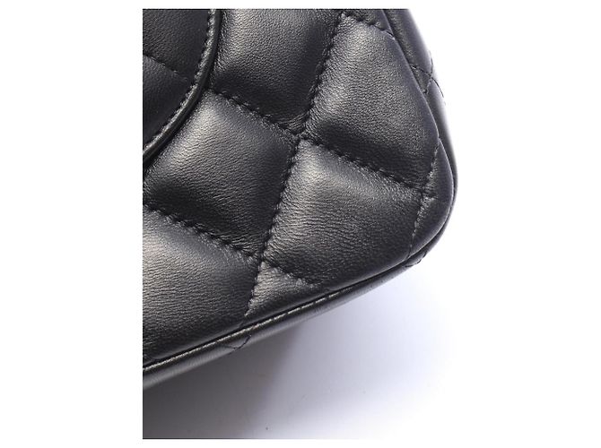 Borsa a tracolla Chanel Large Matelassé 30 Classic Double Flap Nero - vista 10
