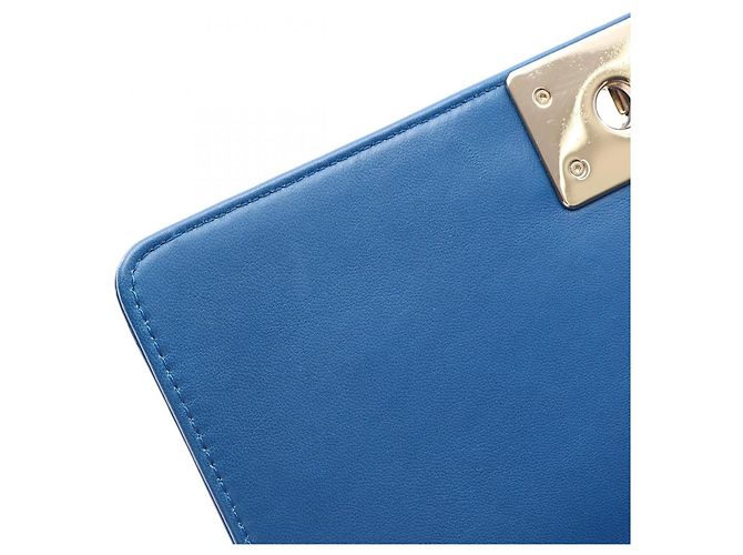 Borsa a tracolla Chanel Boy Chevron V-stitch Blu - vista 6