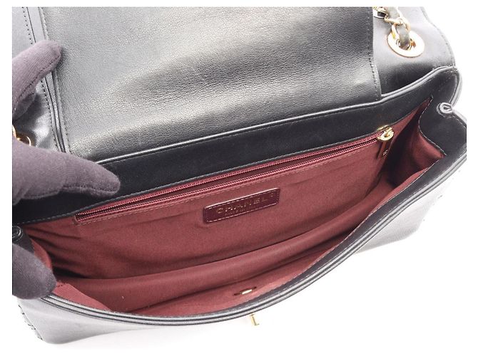 Borsa a tracolla con catena Chanel Mademoiselle Matelassé Nero - vista 3