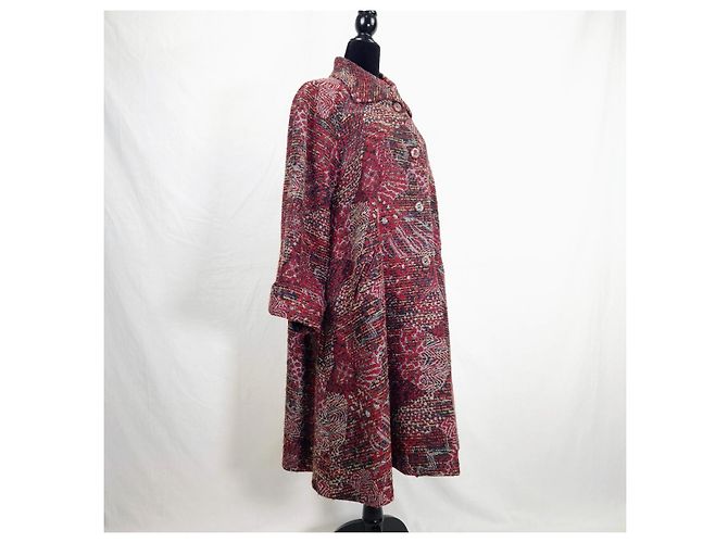Abrigo de punto Missoni años 90 Multicolor Burdeos - vista 4