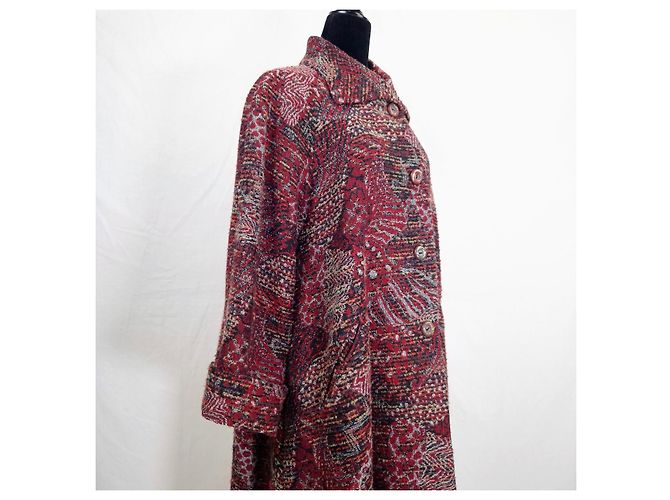 Abrigo de punto Missoni años 90 Multicolor Burdeos - vista 5