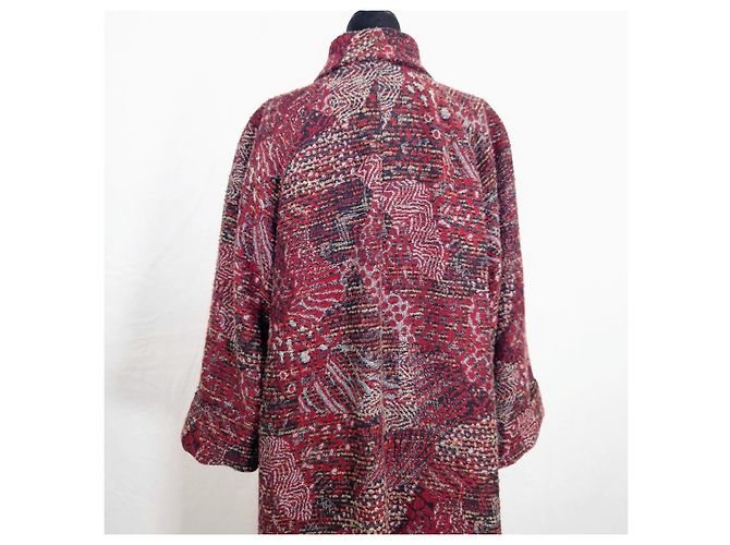 Abrigo de punto Missoni años 90 Multicolor Burdeos - vista 8