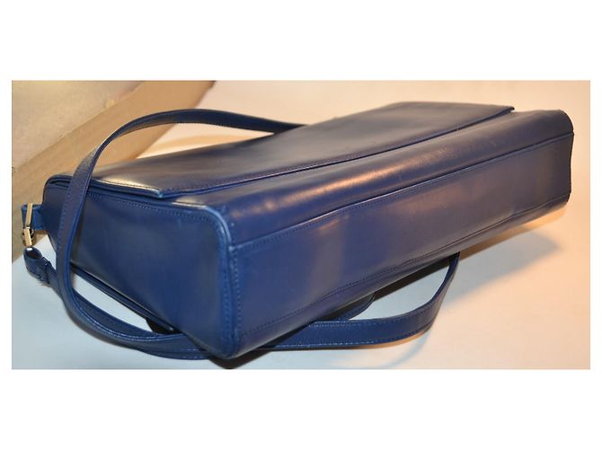 Gianni Versace Borsa a Tracolla in Pelle Blu - vista 5
