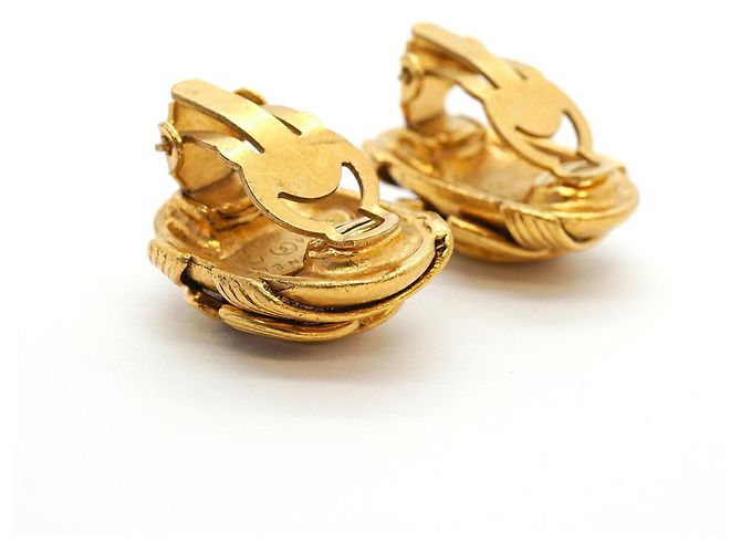 Chanel Gold Clip-On Ohrringe Golden - Ansicht 2