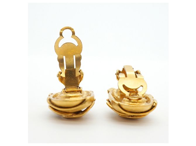 Chanel Gold Clip-On Ohrringe Golden - Ansicht 3