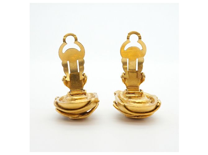 Chanel Gold Clip-On Ohrringe Golden - Ansicht 8