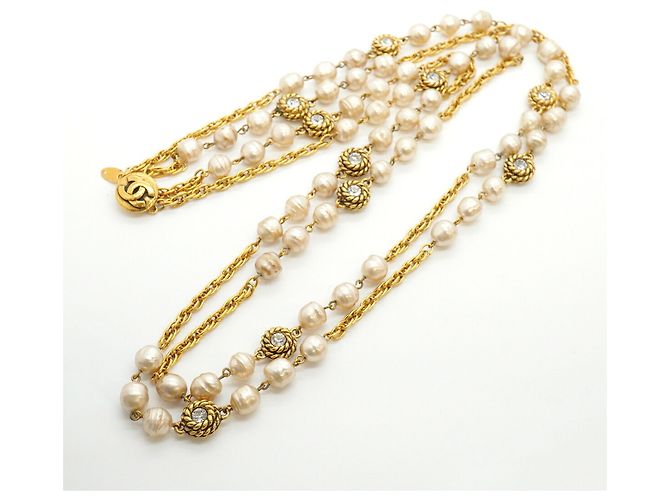 Collana Chanel placcata oro D'oro - vista 3