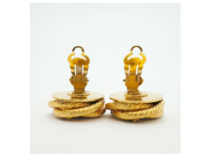 Orecchini a clip Chanel Blue and Gold D'oro - vista 10
