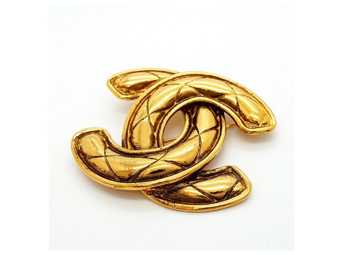 Chanel vergoldete Brosche Golden - Ansicht 2