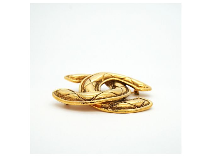 Chanel vergoldete Brosche Golden - Ansicht 3