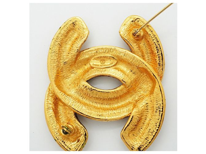 Chanel vergoldete Brosche Golden - Ansicht 4