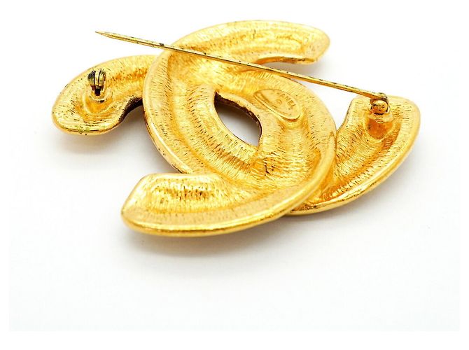 Chanel vergoldete Brosche Golden - Ansicht 7