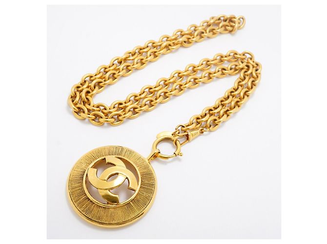 Chanel Coco Mark Circle Halskette Golden - Ansicht 3