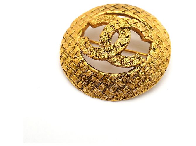 Chanel vergoldete Brosche Golden - Ansicht 2
