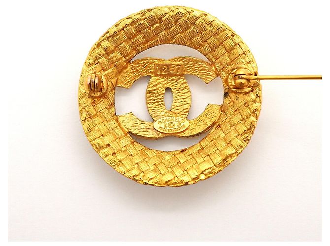 Chanel vergoldete Brosche Golden - Ansicht 4