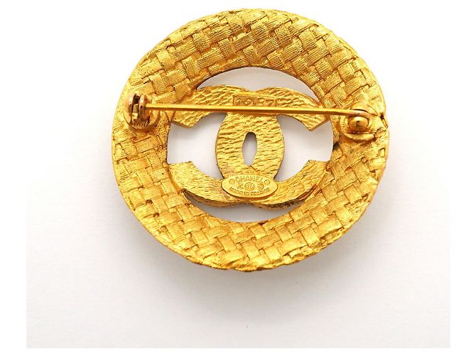 Chanel vergoldete Brosche Golden - Ansicht 5