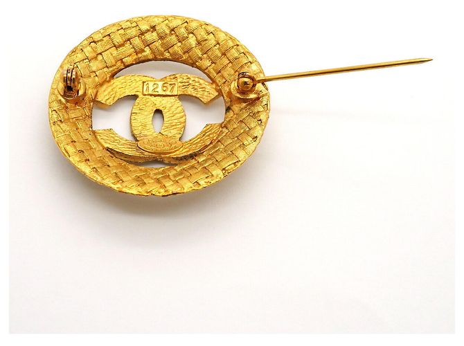 Chanel vergoldete Brosche Golden - Ansicht 6
