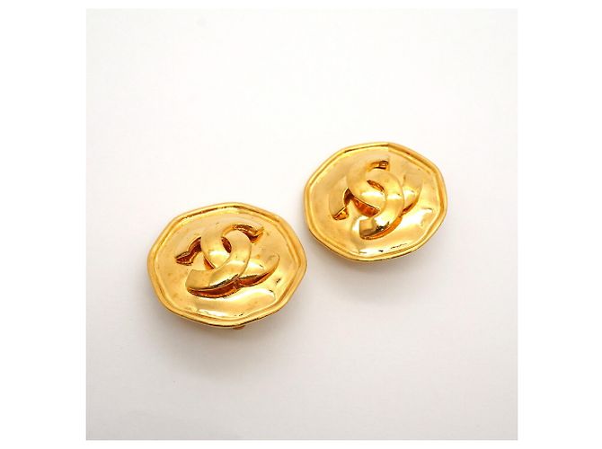 Chanel vergoldete Clip-Ohrringe Golden - Ansicht 2