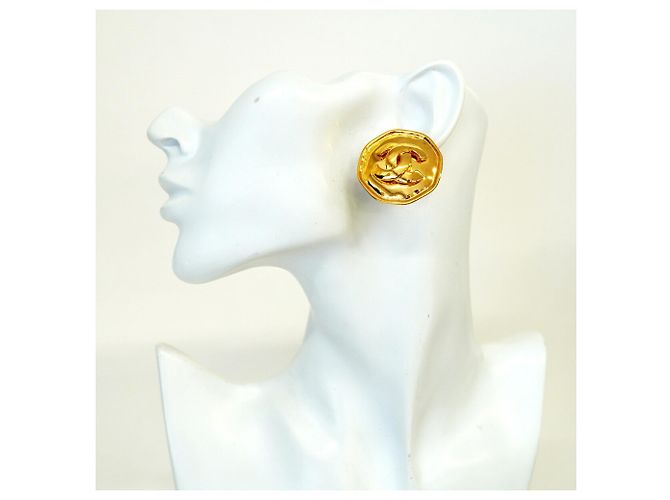 Chanel vergoldete Clip-Ohrringe Golden - Ansicht 5