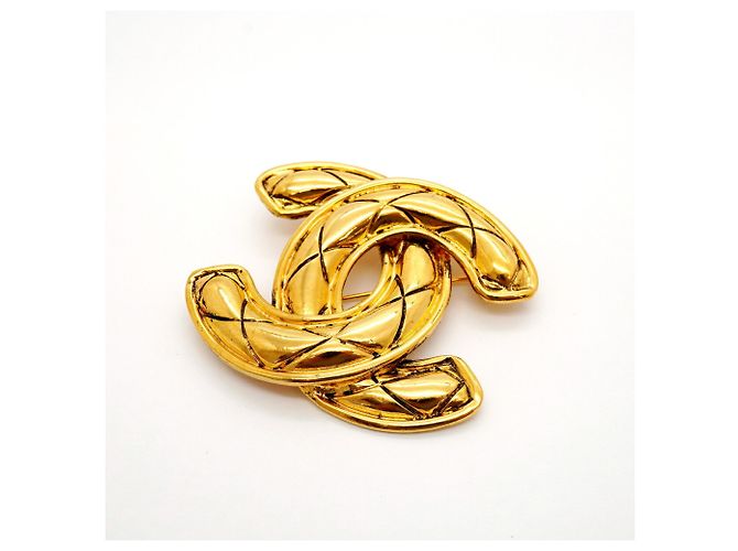Chanel Gold Plated Coco Mark Brosche Golden - Ansicht 2