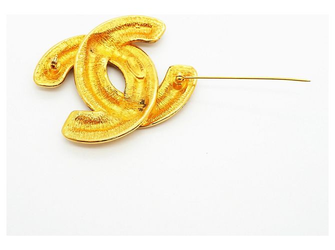 Chanel Gold Plated Coco Mark Brosche Golden - Ansicht 6