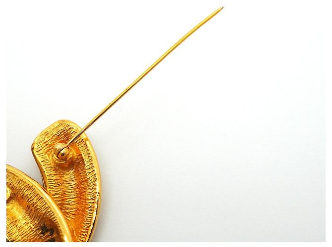 Chanel Gold Plated Coco Mark Brosche Golden - Ansicht 7