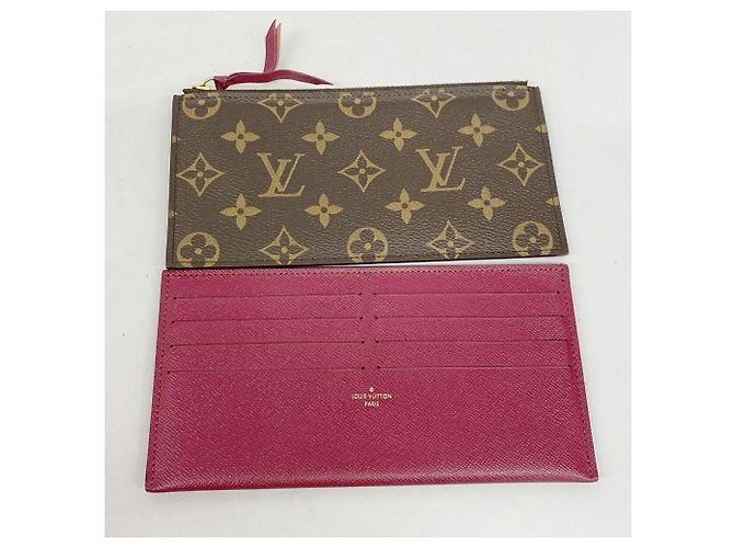 Portafoglio Louis Vuitton Monogram Pochette Felicie Fuschia - vista 10