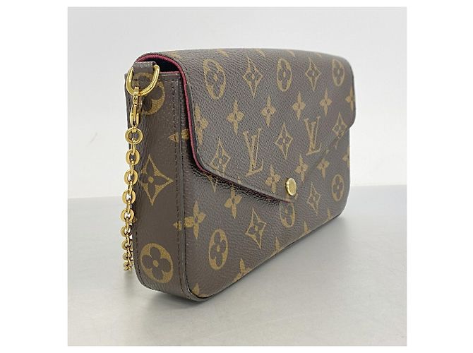 Portafoglio Louis Vuitton Monogram Pochette Felicie Fuschia - vista 2