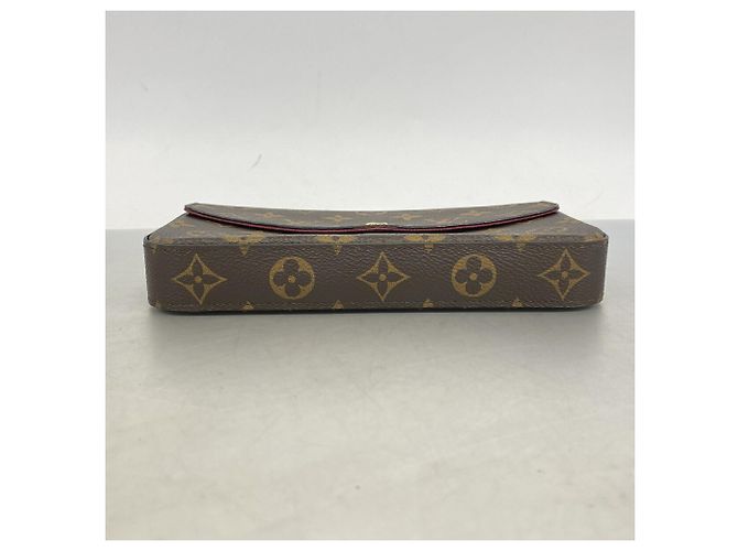 Portafoglio Louis Vuitton Monogram Pochette Felicie Fuschia - vista 3