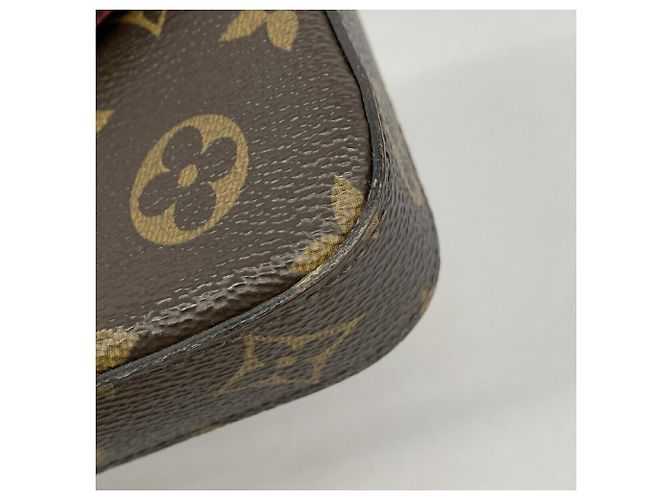 Portafoglio Louis Vuitton Monogram Pochette Felicie Fuschia - vista 7