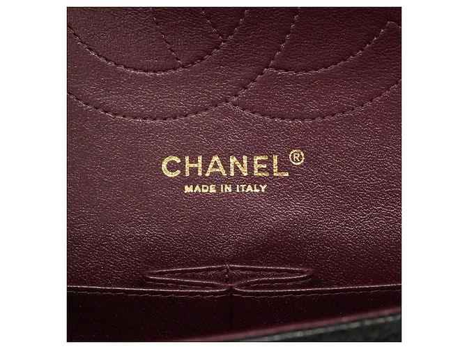 Borsa a tracolla Chanel in vitello grana nera Nero - vista 5