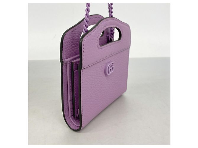 Portafoglio a spalla Gucci Double G in viola Porpora - vista 2