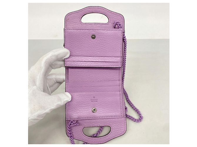 Portafoglio a spalla Gucci Double G in viola Porpora - vista 4