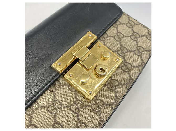 Borsa a tracolla Gucci GG Supreme Marrone Nero - vista 10