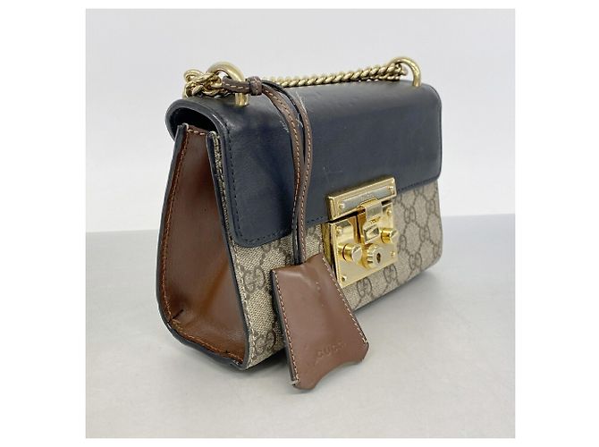 Borsa a tracolla Gucci GG Supreme Marrone Nero - vista 2