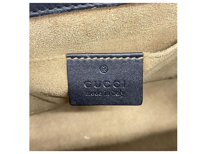 Borsa a tracolla Gucci GG Supreme Marrone Nero - vista 5